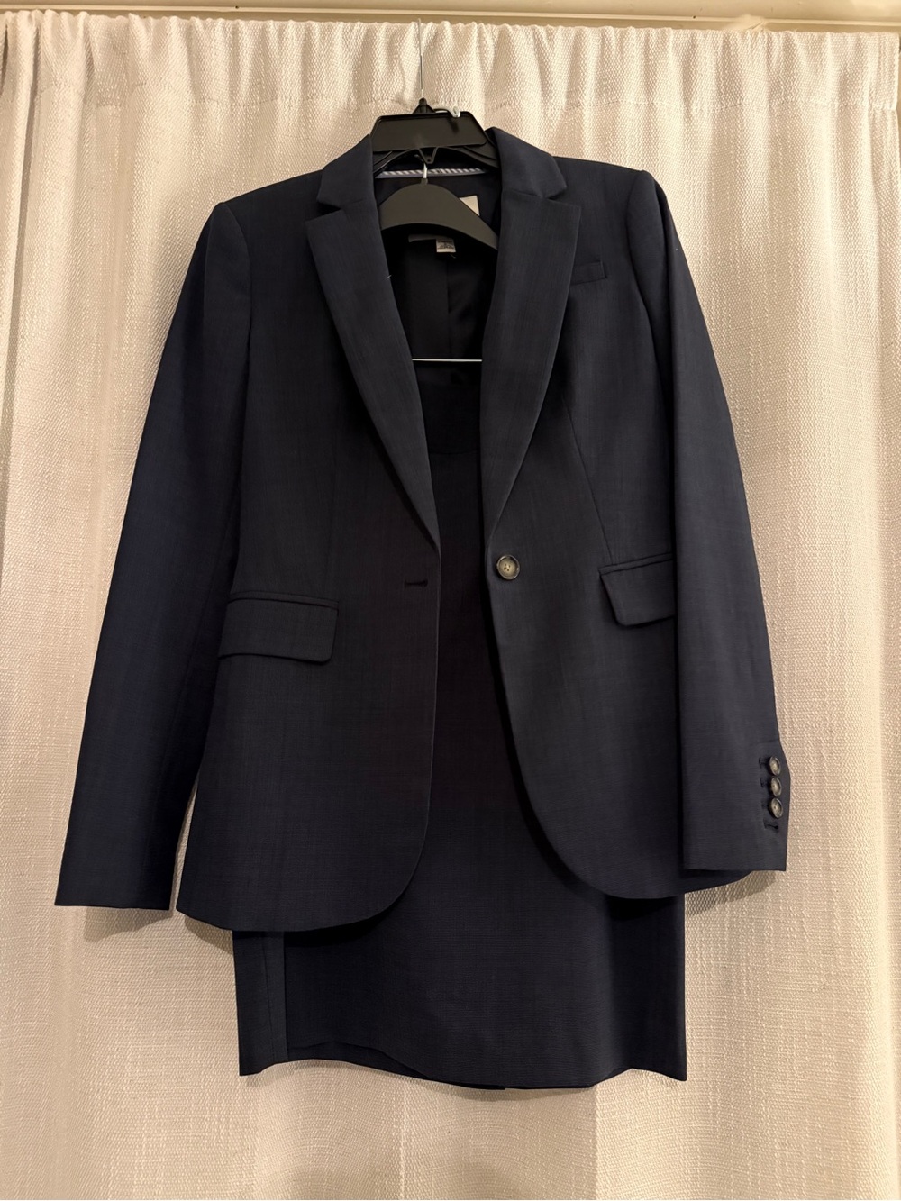 Vintage Banana Republic Navy Single-Button Skirt Suit Set Size 0